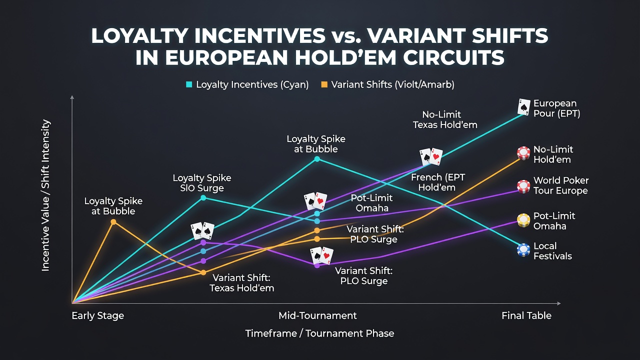 Übersicht über Loyalitätsprogramme und Variantenwechsel in Poker-Circuits