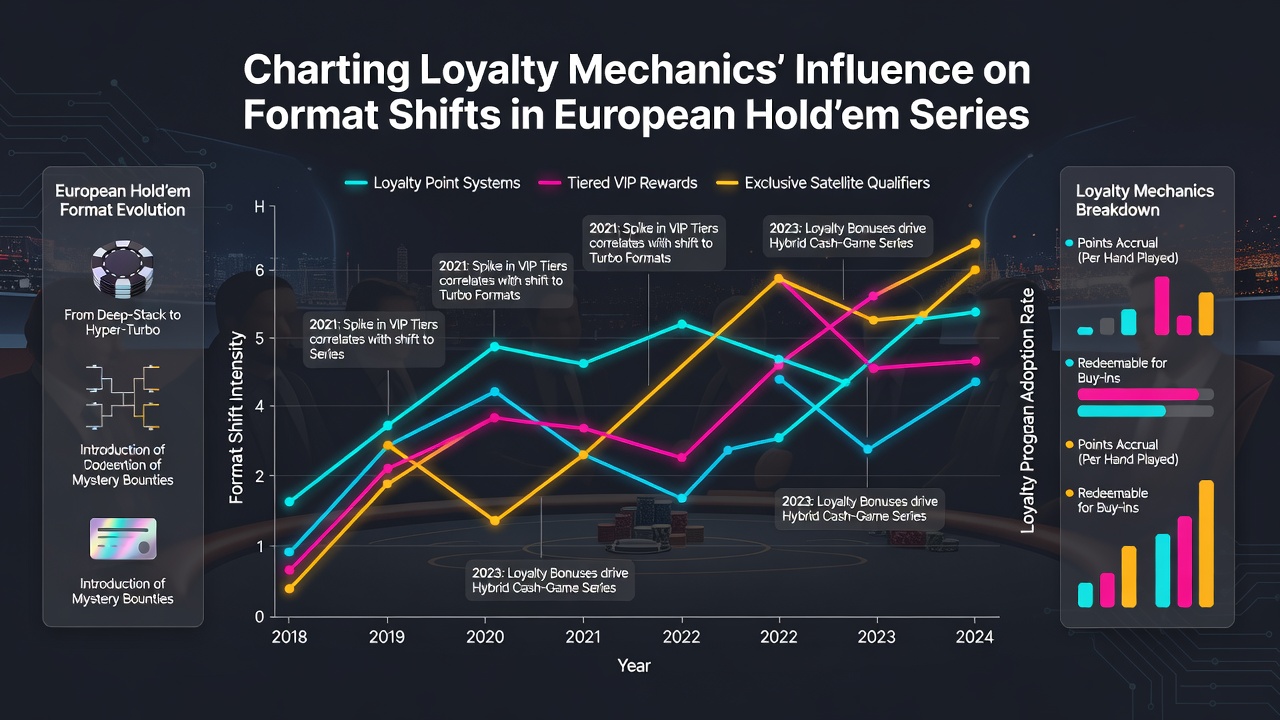 Diagramm zeigt Loyalitätsstufen und Formatwechsel in europäischen Poker-Serien