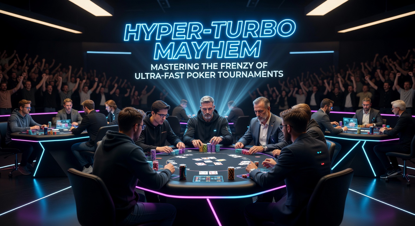 Push-Fold-Entscheidung in einem Hyper-Turbo-Turnier mit Stack-Druck und Uhr-Timer