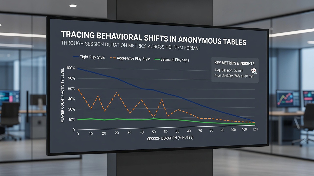 Datenvisualisierung von Verhaltensverschiebungen durch Sitzungsdauern in Hold'em